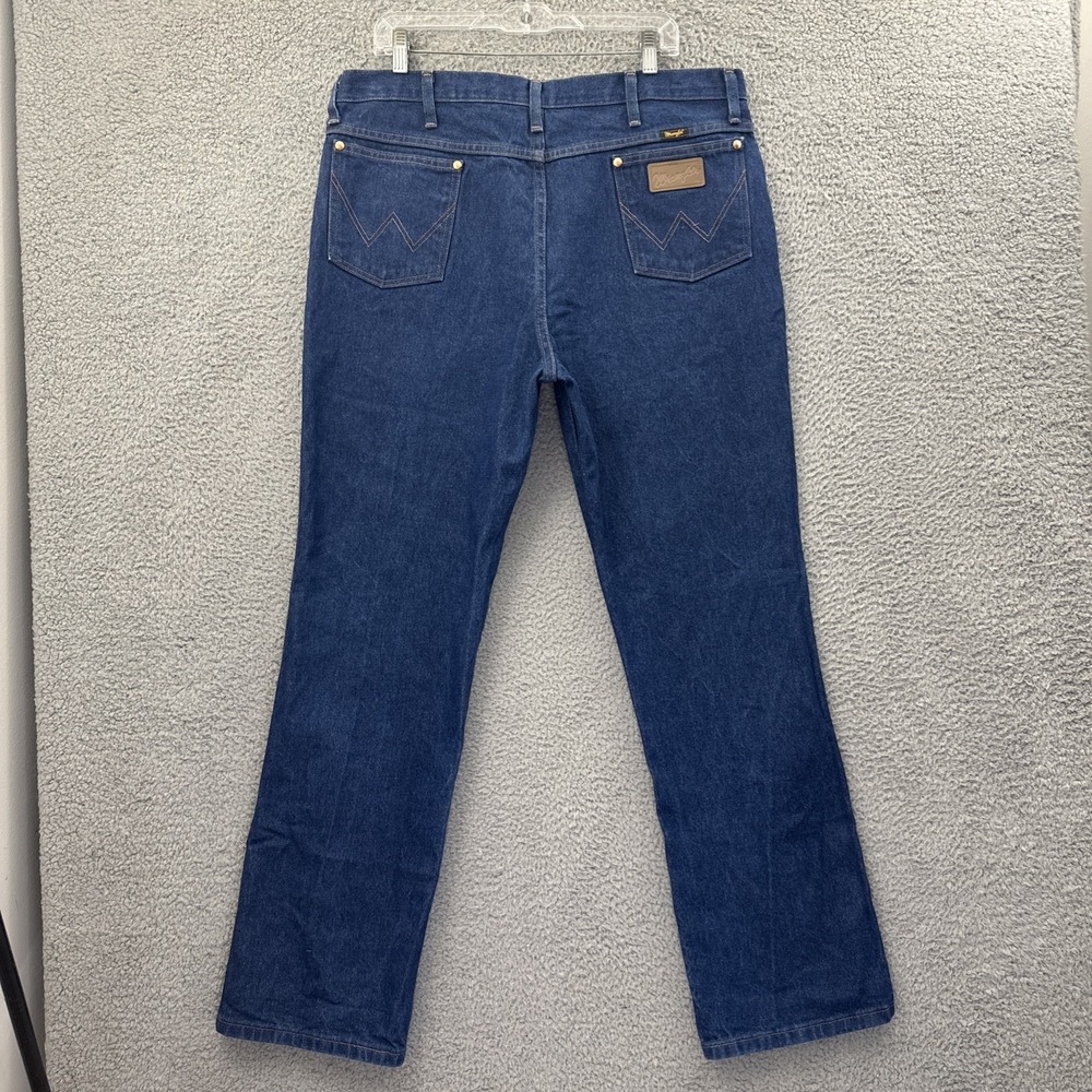 Wrangler Cowboy Cut Slim Fit Jeans 100% Cotton Western Rodeo Cowboy Men 38 x‎ 32